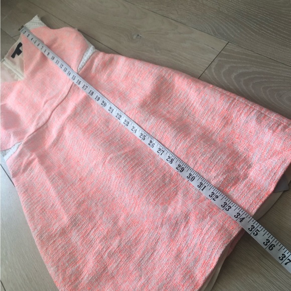 J. Crew Neon Orange Lace Detailed Mini Dress Size 2 - Picture 13 of 14